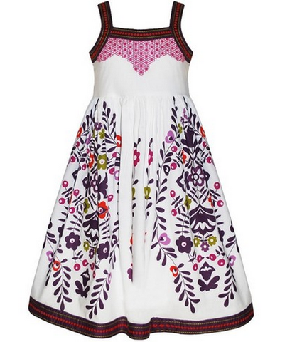 Embroidered White Summer Dress